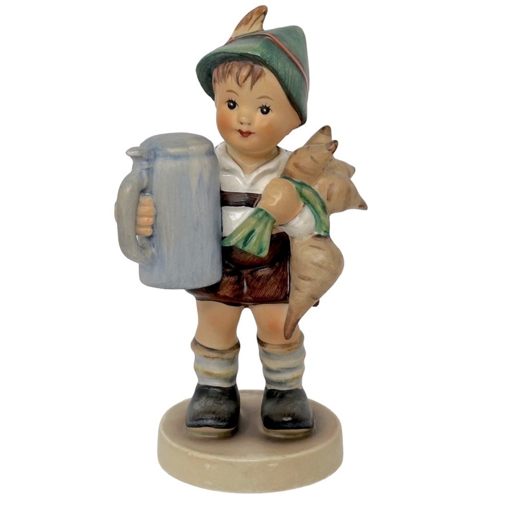 M.J.HUMMEL For Father Little boy carrying a beer stein and turnips Figurine